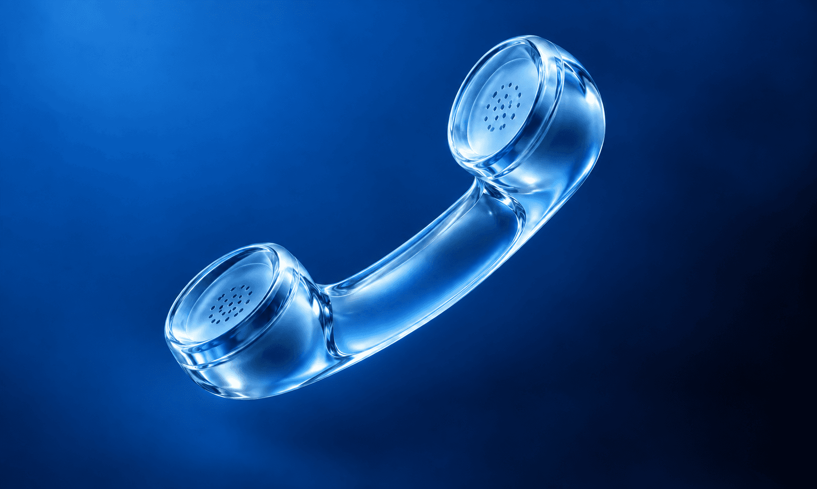 Blue telephone handset representing unanswered business calls